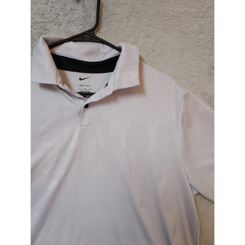Nike Polo Shirt Mens Large Light Purple Tour Performance Stretch Golf Jacquard - Picture 4 of 11